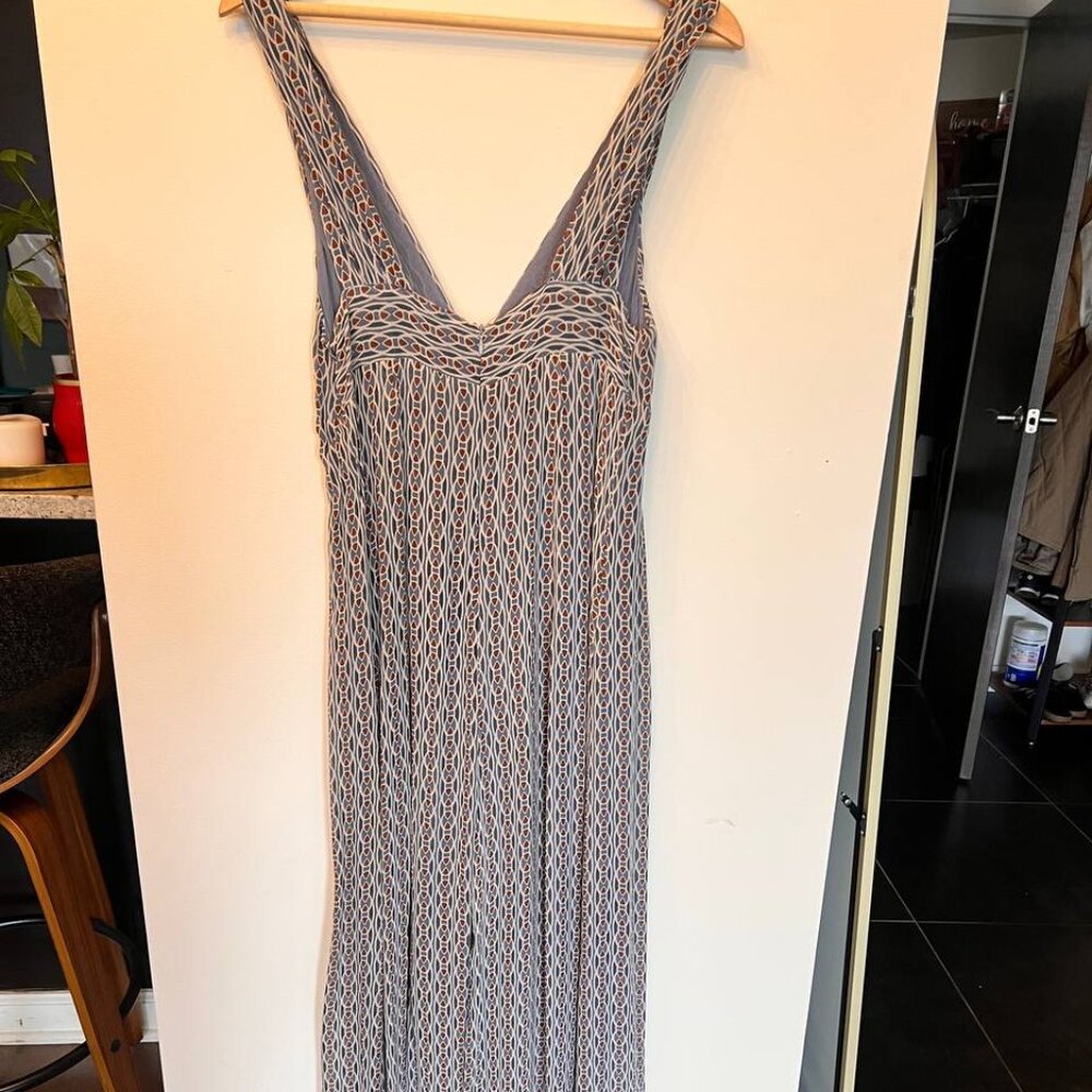 Pinko Jumpsuit – Size 6 – Grey & Blue Abstract Print